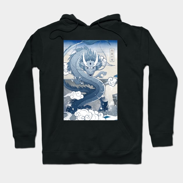 Blue Dragon Hoodie by RubyArt